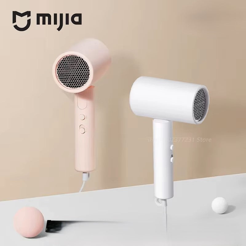 MIJIA 1600W Foldable Ionic Hair Dryer – 20,000 RPM High-Speed Motor, 15m/s Airflow for Quick Drying & Travel