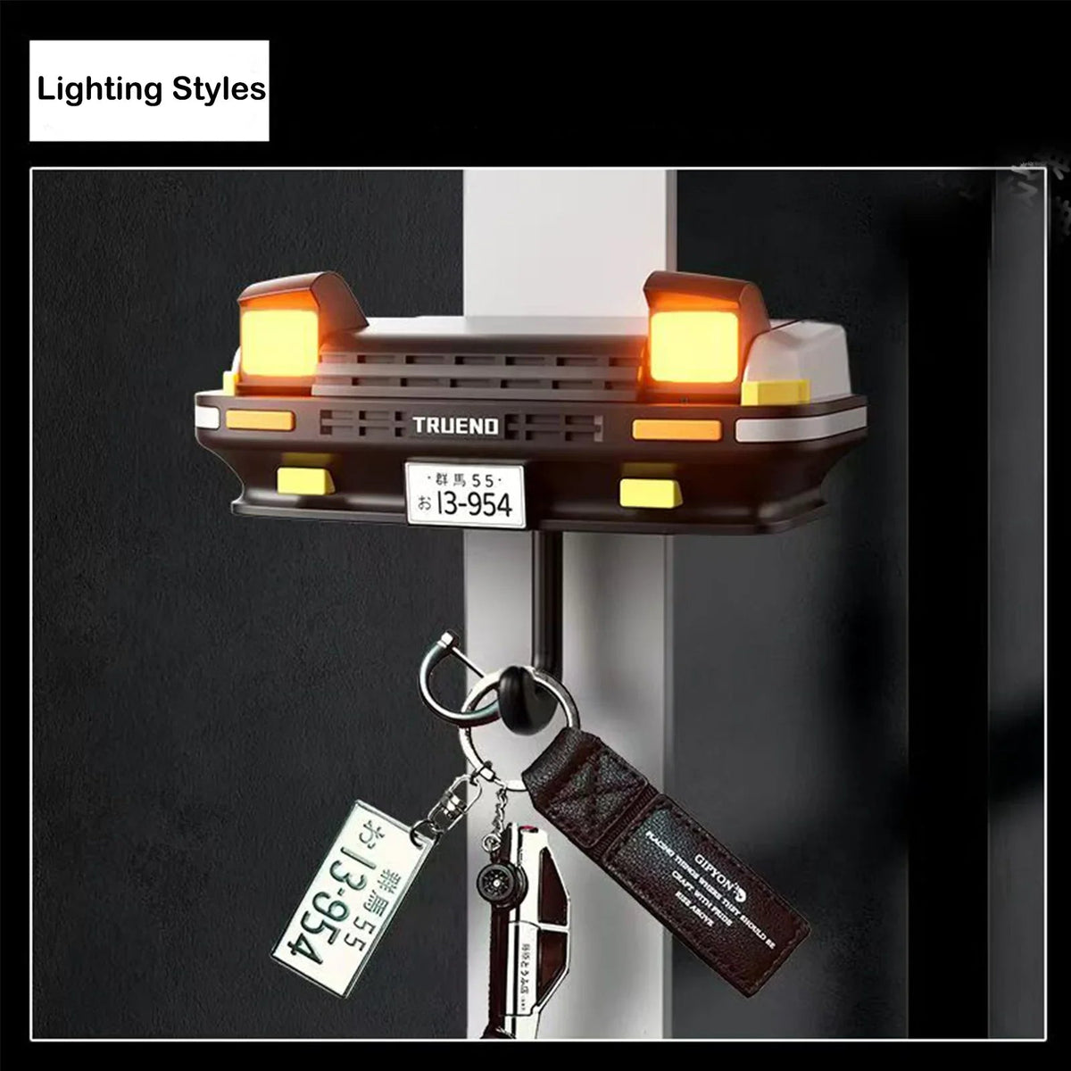 Key Holder for Initial D Toyota AE86 Trueno | LED Light Up Wall Hook for JDM Fans