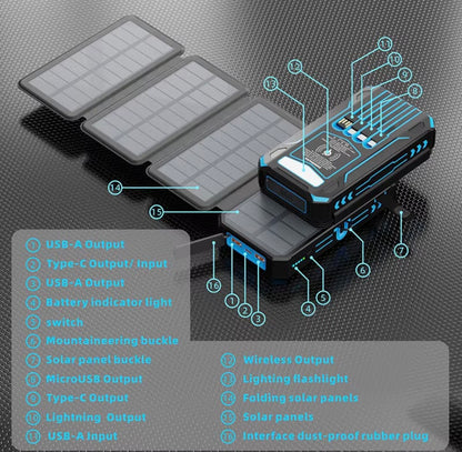 Solar Powered Foldable Power Bank