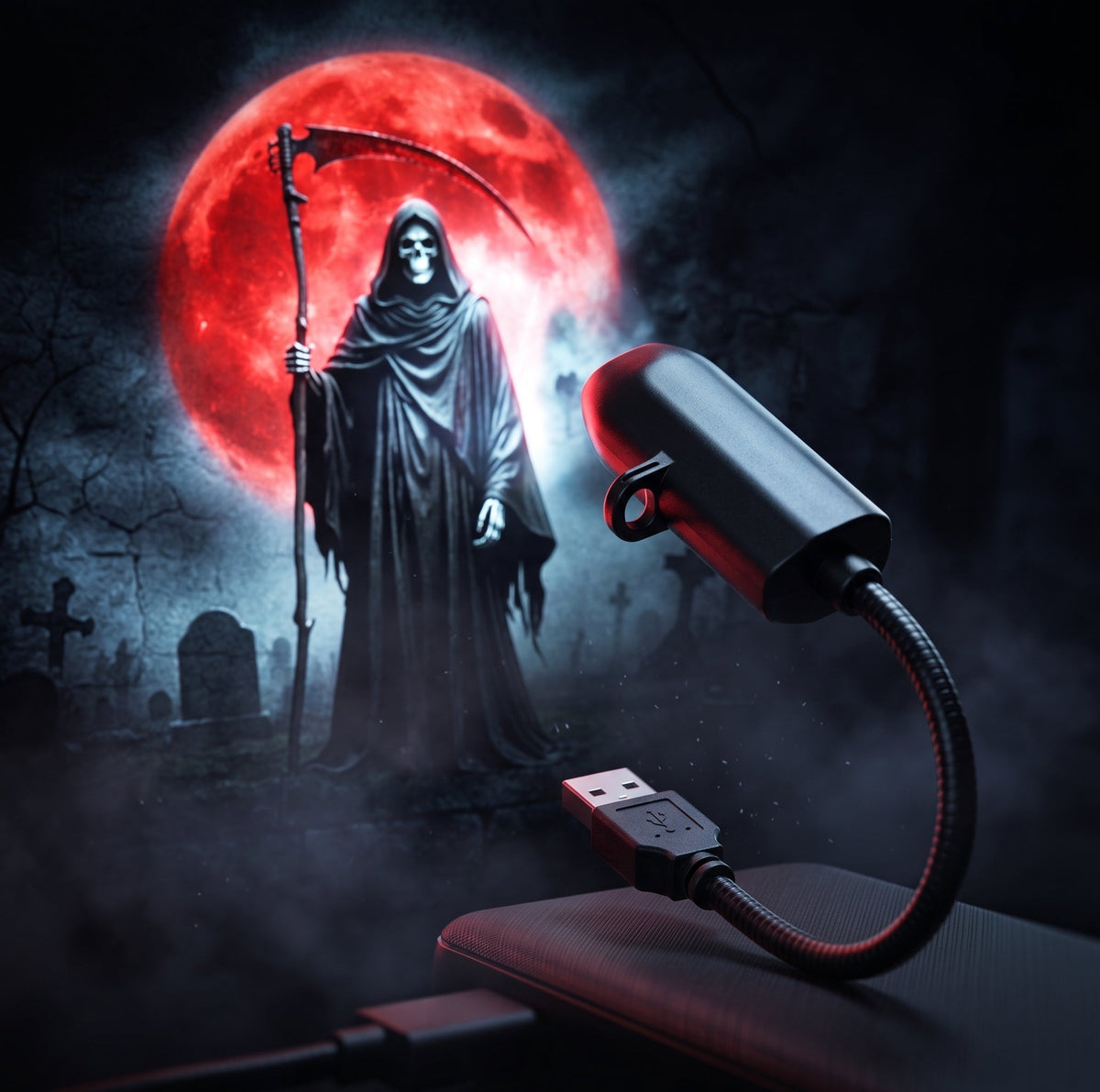 USB Projector Light Halloween Ghost Skull Night Light Switchable Pattern LED Projector Lamp for Room Ceiling Window Wall Decor