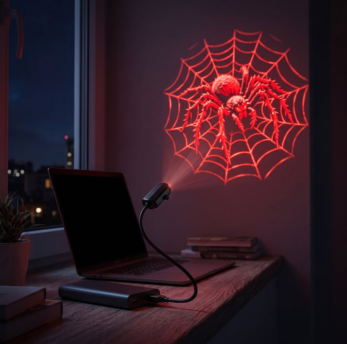 USB Projector Light Halloween Ghost Skull Night Light Switchable Pattern LED Projector Lamp for Room Ceiling Window Wall Decor