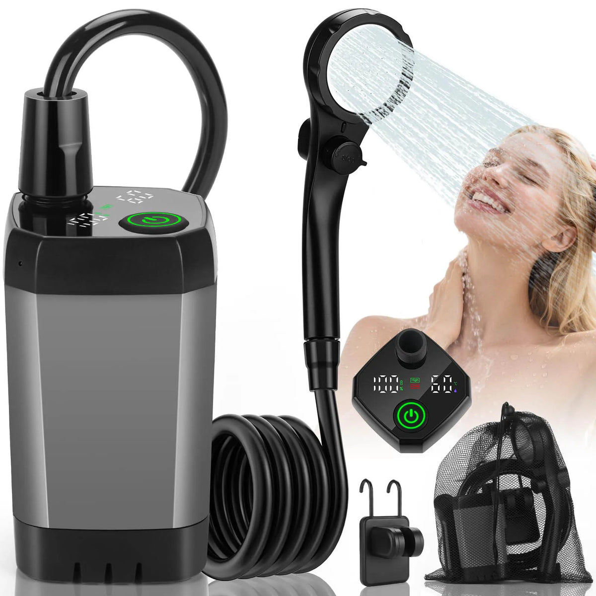 rechargeable camping shower