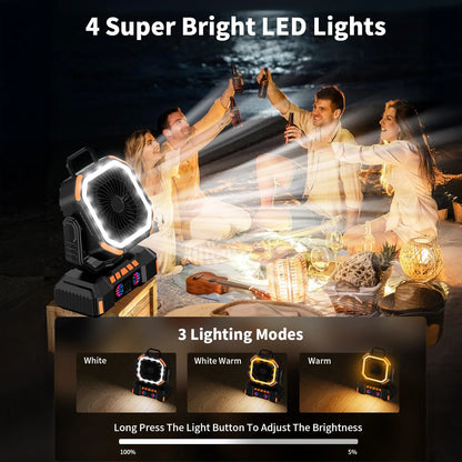 portable camping fan with power bank