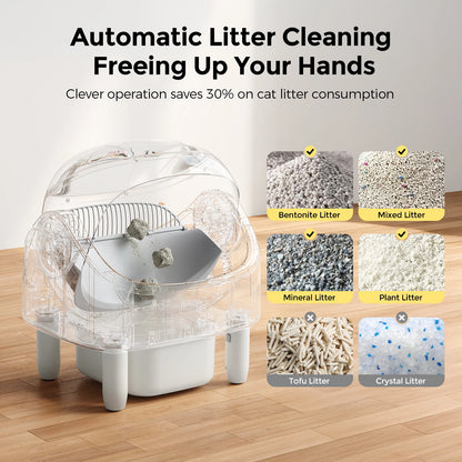 automatic self-cleaning cat litter box