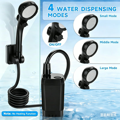 rechargeable camping shower