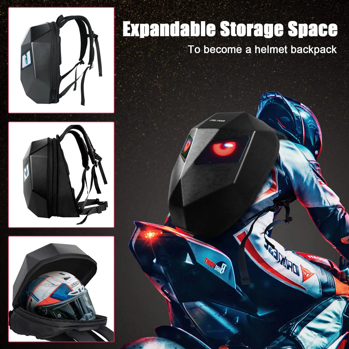 waterproof laptop backpack with LED display