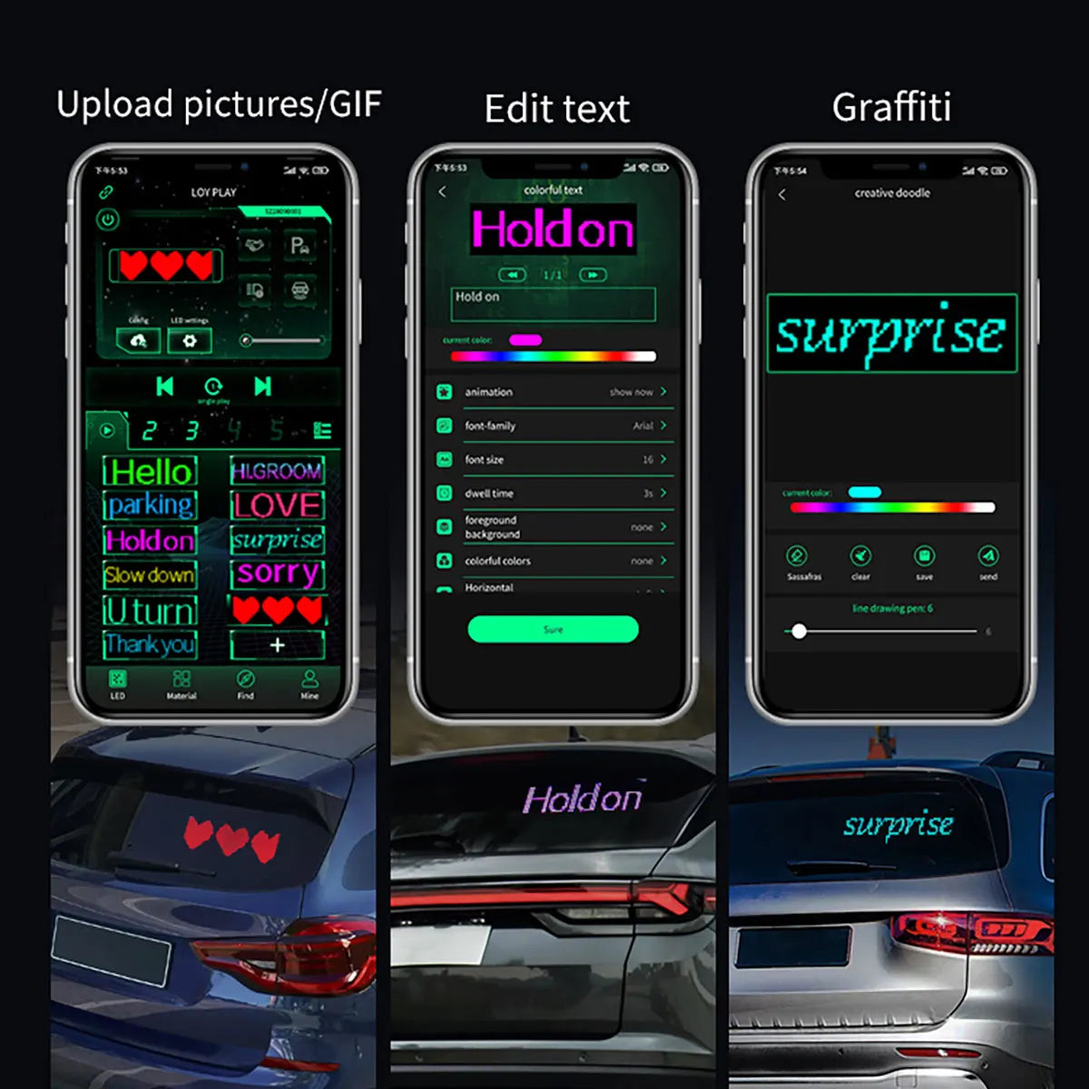 96x20 car LED pixel panel