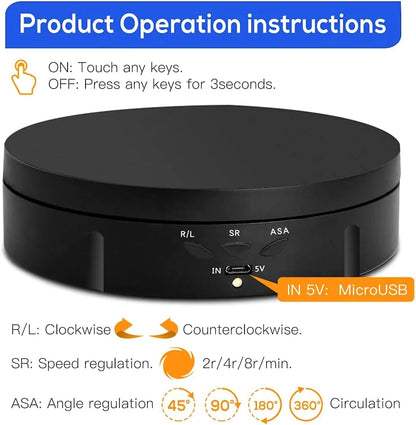 360 degree photography turntable