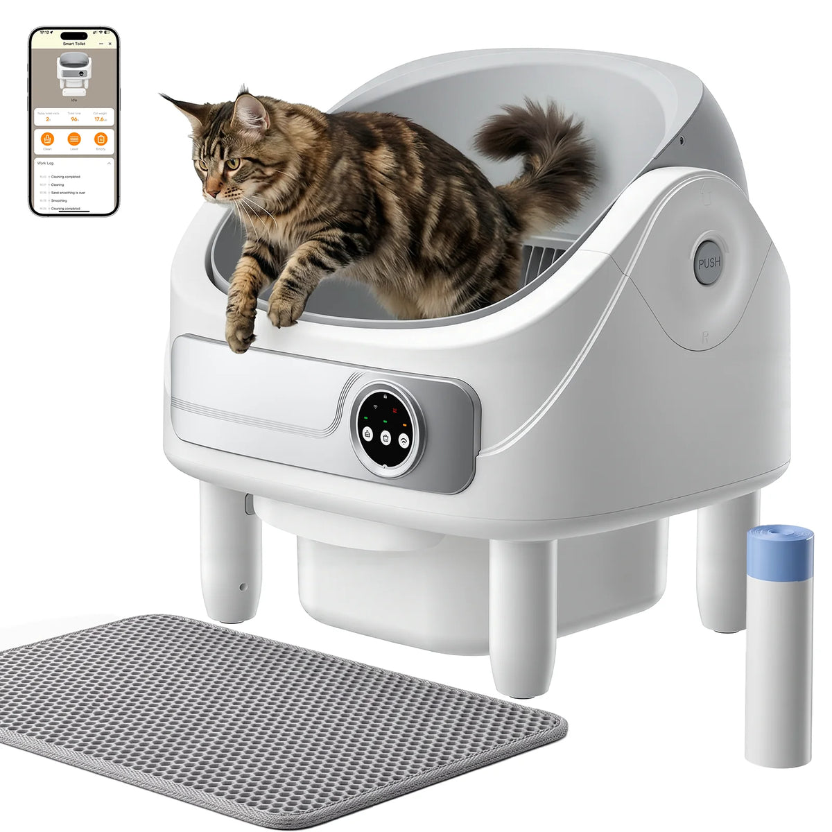 automatic self-cleaning cat litter box