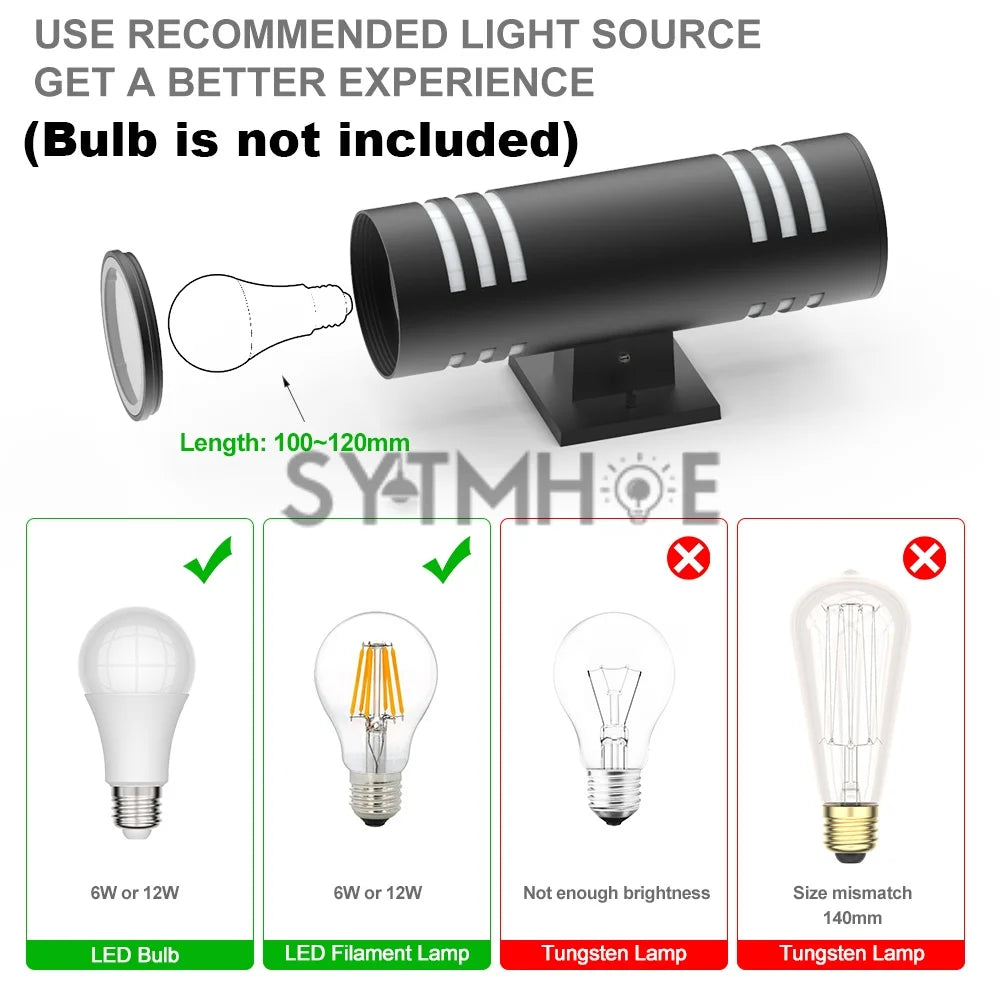 Outdoor Wall Mounted Lamps lack USA Stock IP65 Waterproof Real Estate.