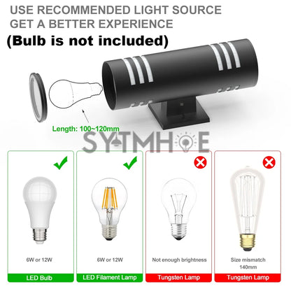 Outdoor Wall Mounted Lamps lack USA Stock IP65 Waterproof Real Estate.