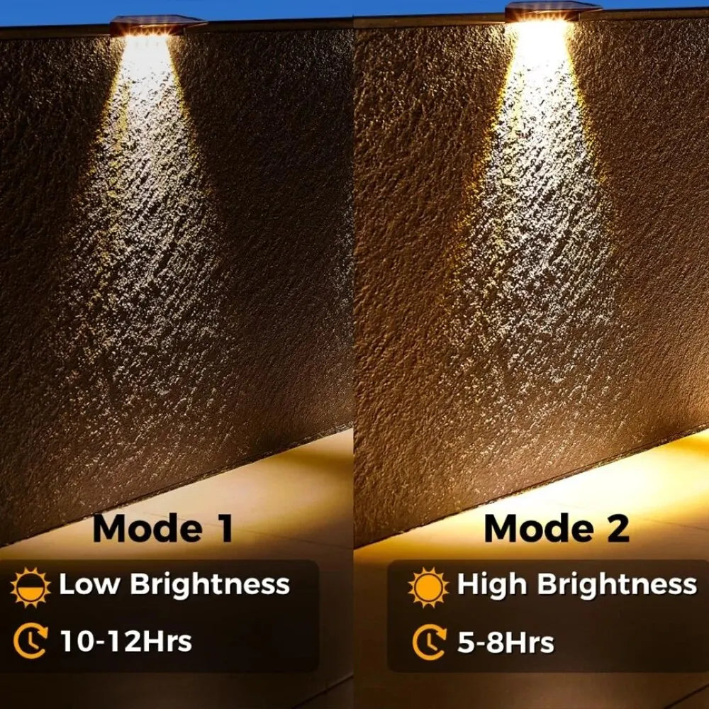 Outdoor Solar Wall Lights | Solar Powered Wall Lantern with 150 Lumen Brightness | Waterproof Design for Yard Safety