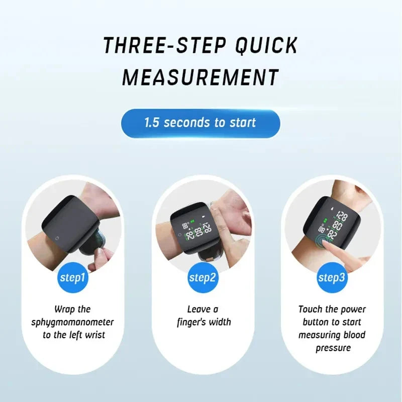 Rechargeable Digital Wrist Blood Pressure Monitor