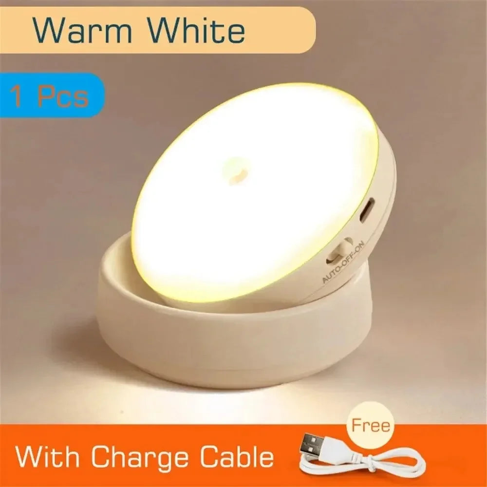 LED Night Light USB - Motion Sensor Bedside Cabinet & Wardrobe Lamp