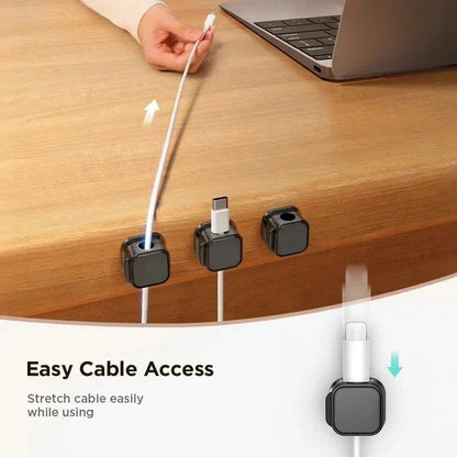 Magnetic Cable Clip Cable Holder Adhesive Wire Keeper Cord Organizer
