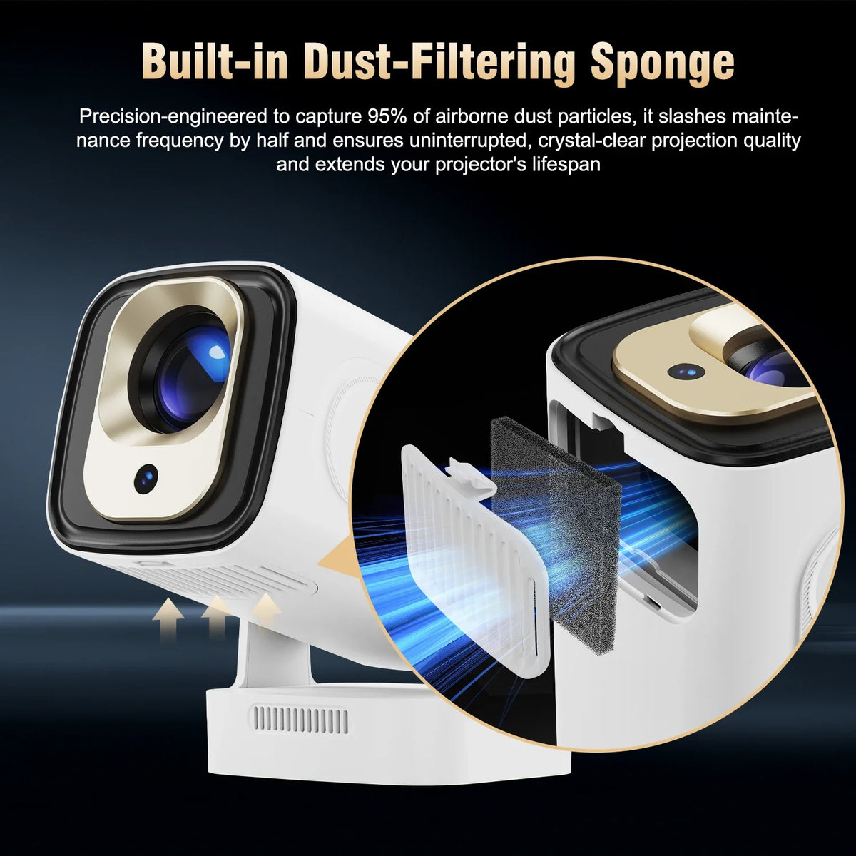 Magcubic HY310 Projector – 4K Auto Focus, Android 11, 330 ANSI, 5W Speaker