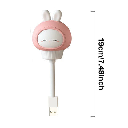 Cute Cartoon LED USB Night Light with Remote for Kids Bedroom & Bedside Lamp