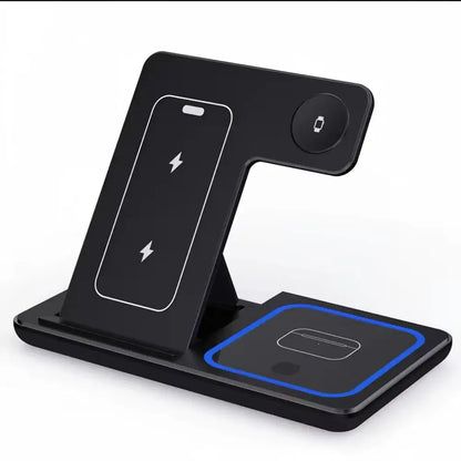 3-in-1 Foldable Wireless Charging Station for iPhone, Watch & AirPods