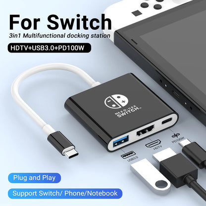 FOR SWITCH TYPE-C HUB Multi-function Adapter