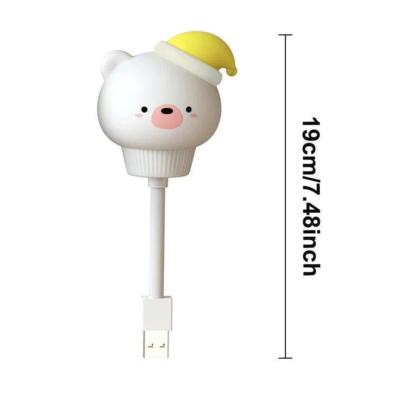 Cute Cartoon LED USB Night Light with Remote for Kids Bedroom & Bedside Lamp