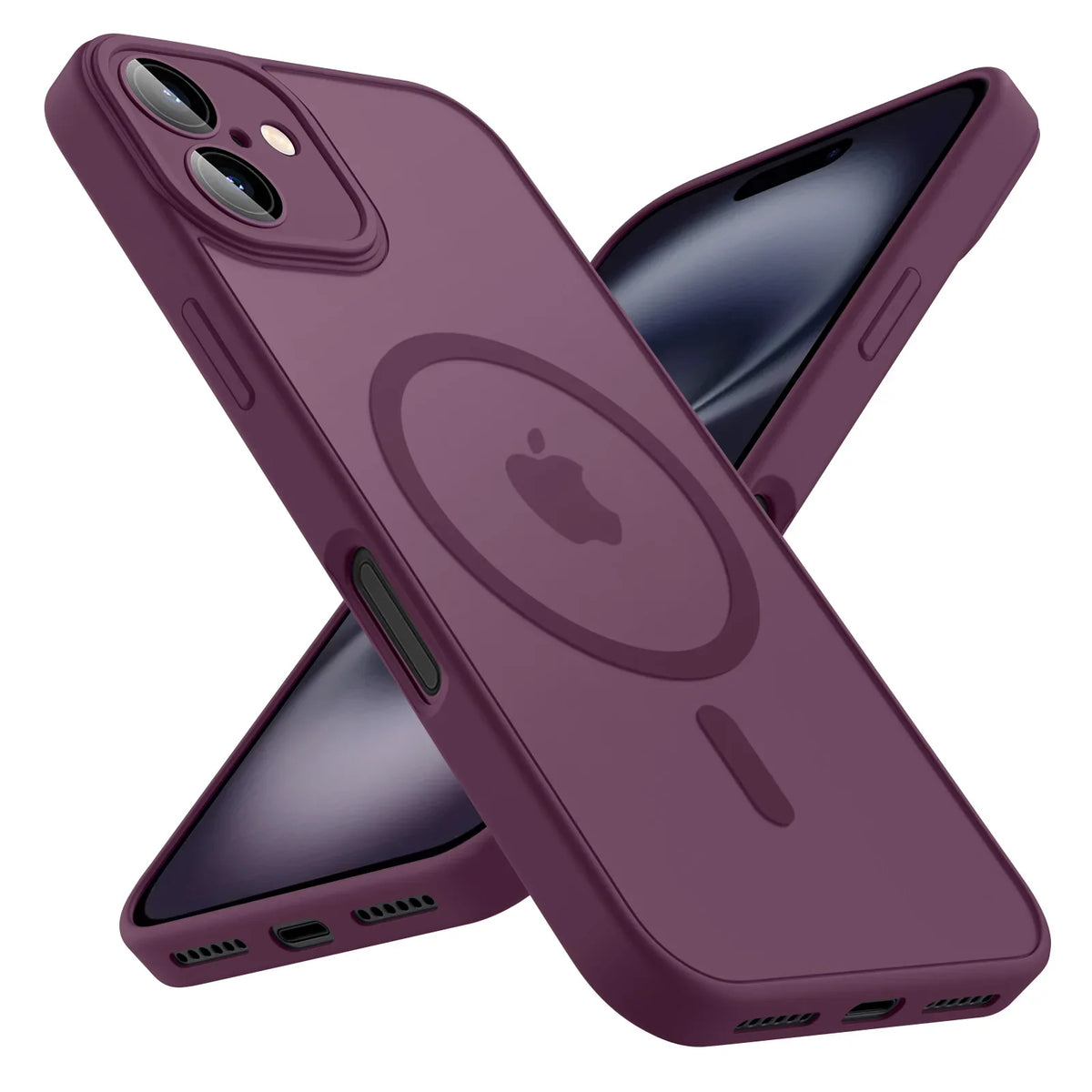 Luxury Magnetic Matte Shockproof Case – iPhone 11–16
