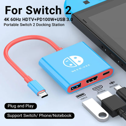 FOR SWITCH TYPE-C HUB Multi-function Adapter