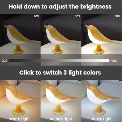 Touch Control Bird Lamp Art Deco Kitchen Dining Accessories
