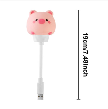 Cute Cartoon LED USB Night Light with Remote for Kids Bedroom & Bedside Lamp