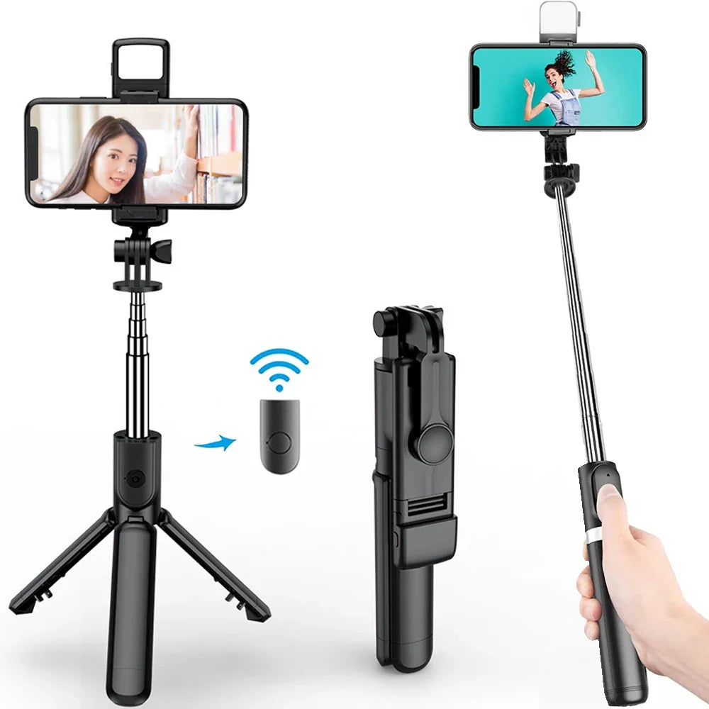 TriLite Pro: Bluetooth Selfie Tripod with Integrated Fill Light and Remote