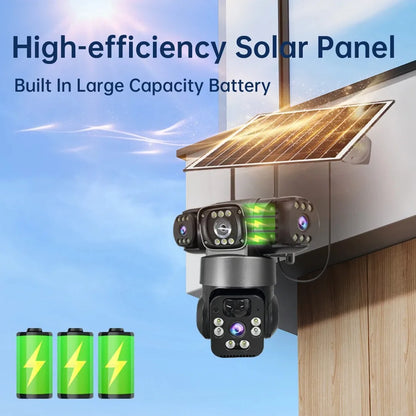 See It All: Triple-Lens Solar 360° Dome Camera