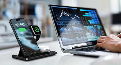 3-in-1 Foldable Wireless Charging Station for iPhone, Watch & AirPods