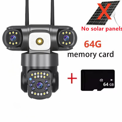 See It All: Triple-Lens Solar 360° Dome Camera