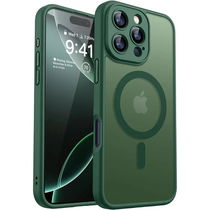 Luxury Magnetic Matte Shockproof Case – iPhone 11–16