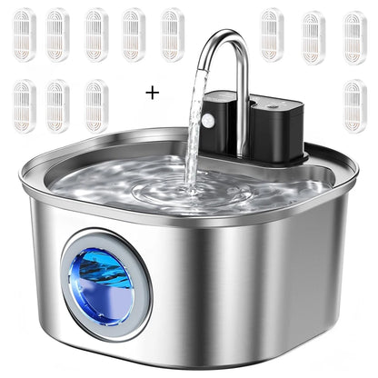 PureFlow Stainless Pet Water Fountain