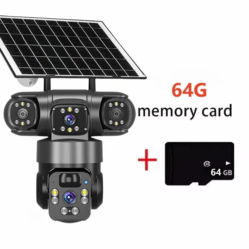 See It All: Triple-Lens Solar 360° Dome Camera