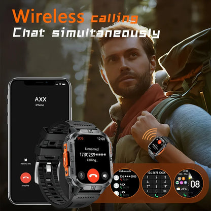 Men's GPS Smart Watch Outdoor Fitness Tracker AMOLED Bluetooth Call