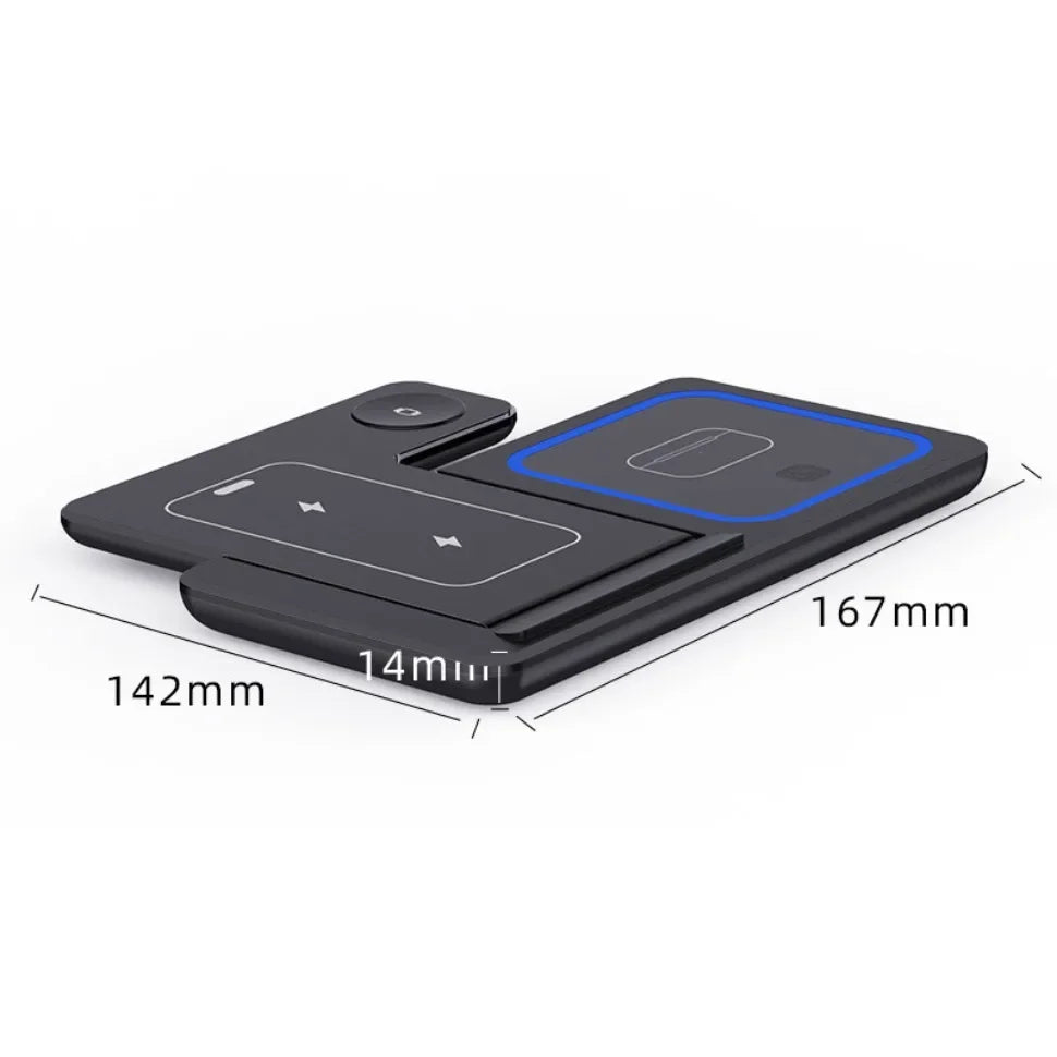 3-in-1 Foldable Wireless Charging Station for iPhone, Watch & AirPods