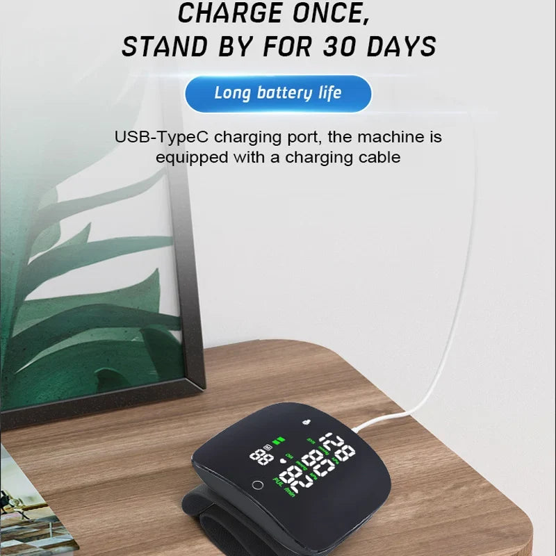 Rechargeable Digital Wrist Blood Pressure Monitor