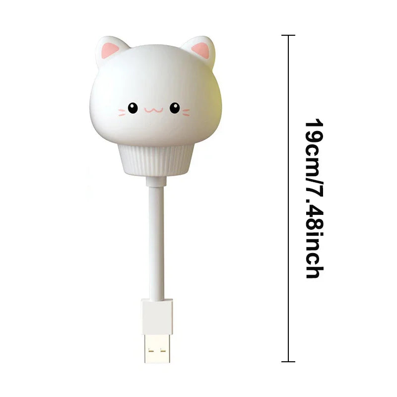Cute Cartoon LED USB Night Light with Remote for Kids Bedroom & Bedside Lamp