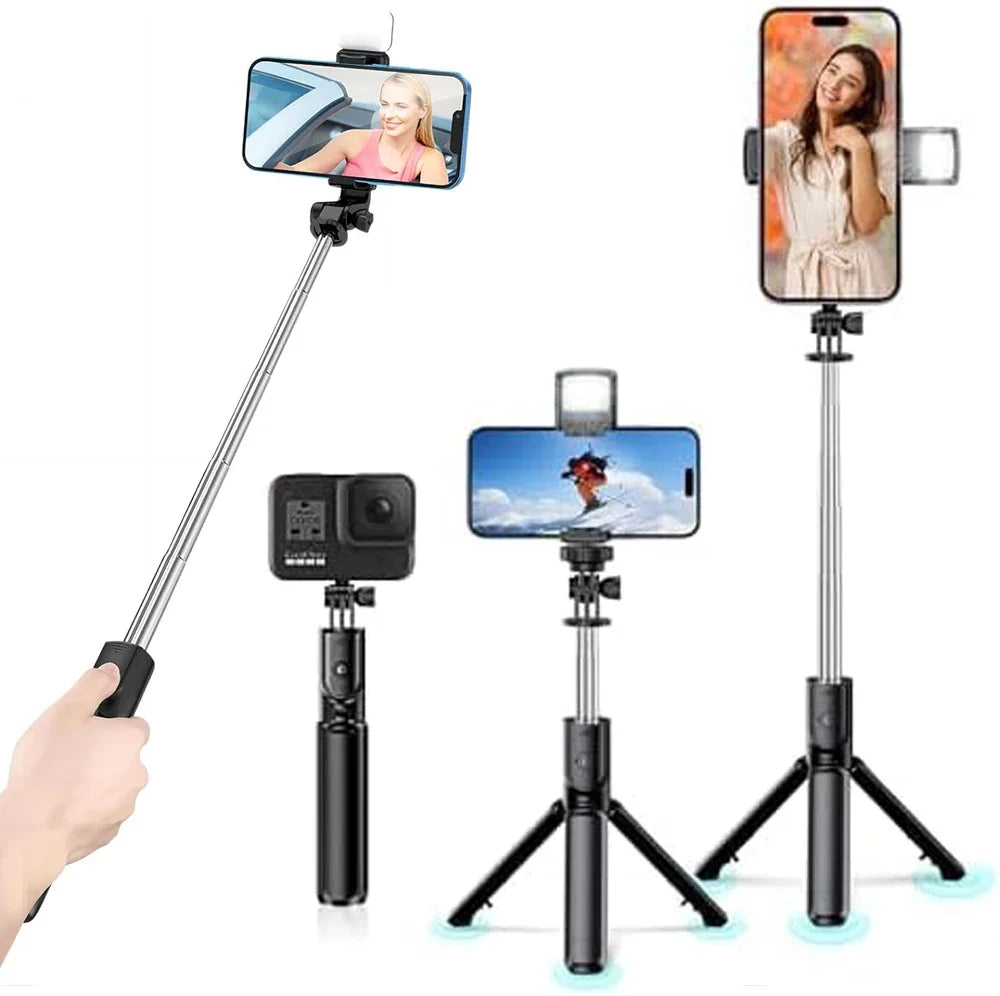TriLite Pro: Bluetooth Selfie Tripod with Integrated Fill Light and Remote
