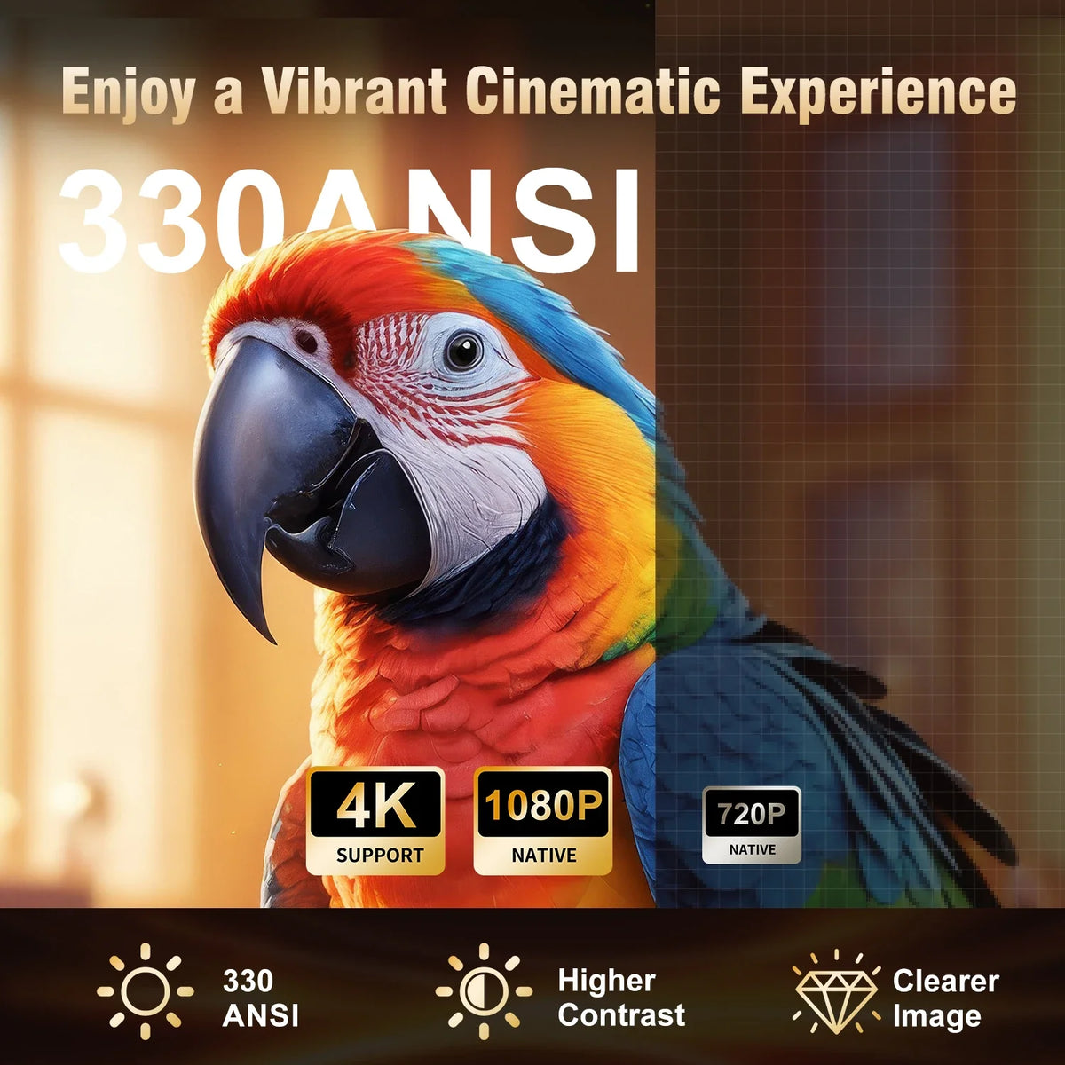 Magcubic HY310 Projector – 4K Auto Focus, Android 11, 330 ANSI, 5W Speaker