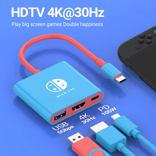 FOR SWITCH TYPE-C HUB Multi-function Adapter