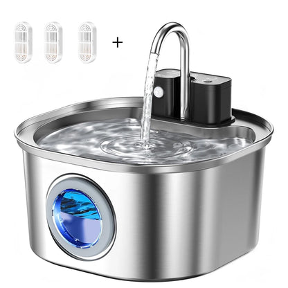 PureFlow Stainless Pet Water Fountain