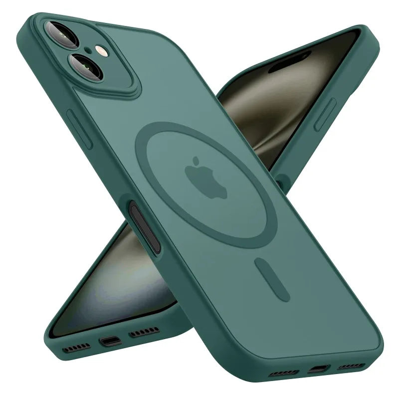 Luxury Magnetic Matte Shockproof Case – iPhone 11–16