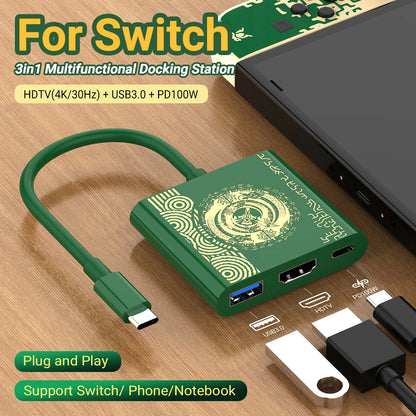FOR SWITCH TYPE-C HUB Multi-function Adapter