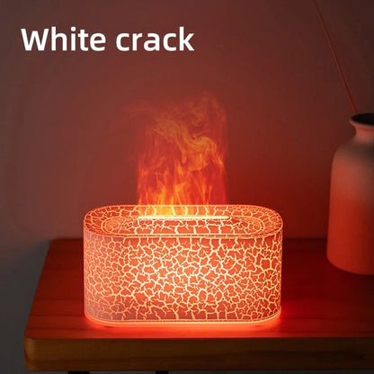 Aromatherapy Diffuser with Flame Effect, Essential Oil Diffuser and Cool Mist Humidifier, Silent Humidifier for Home and Bedroom