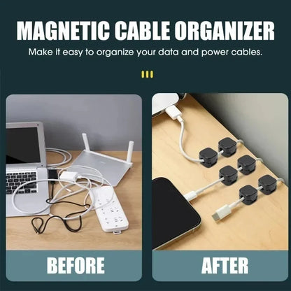Magnetic Cable Clip Cable Holder Adhesive Wire Keeper Cord Organizer