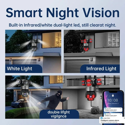 See It All: Triple-Lens Solar 360° Dome Camera