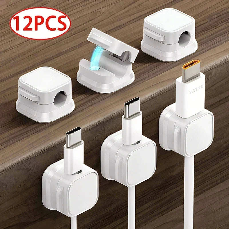 Magnetic Cable Clip Cable Holder Adhesive Wire Keeper Cord Organizer