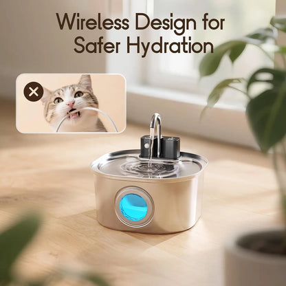 PureFlow Stainless Pet Water Fountain